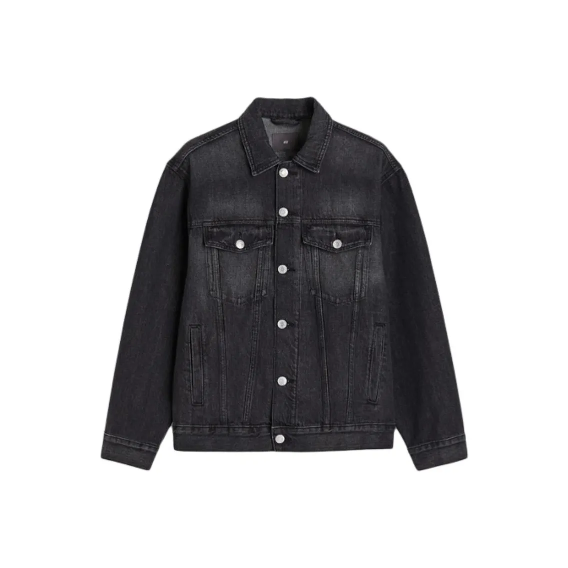 H M Denim Куртка Мужская Темно-Джинсовая Серый