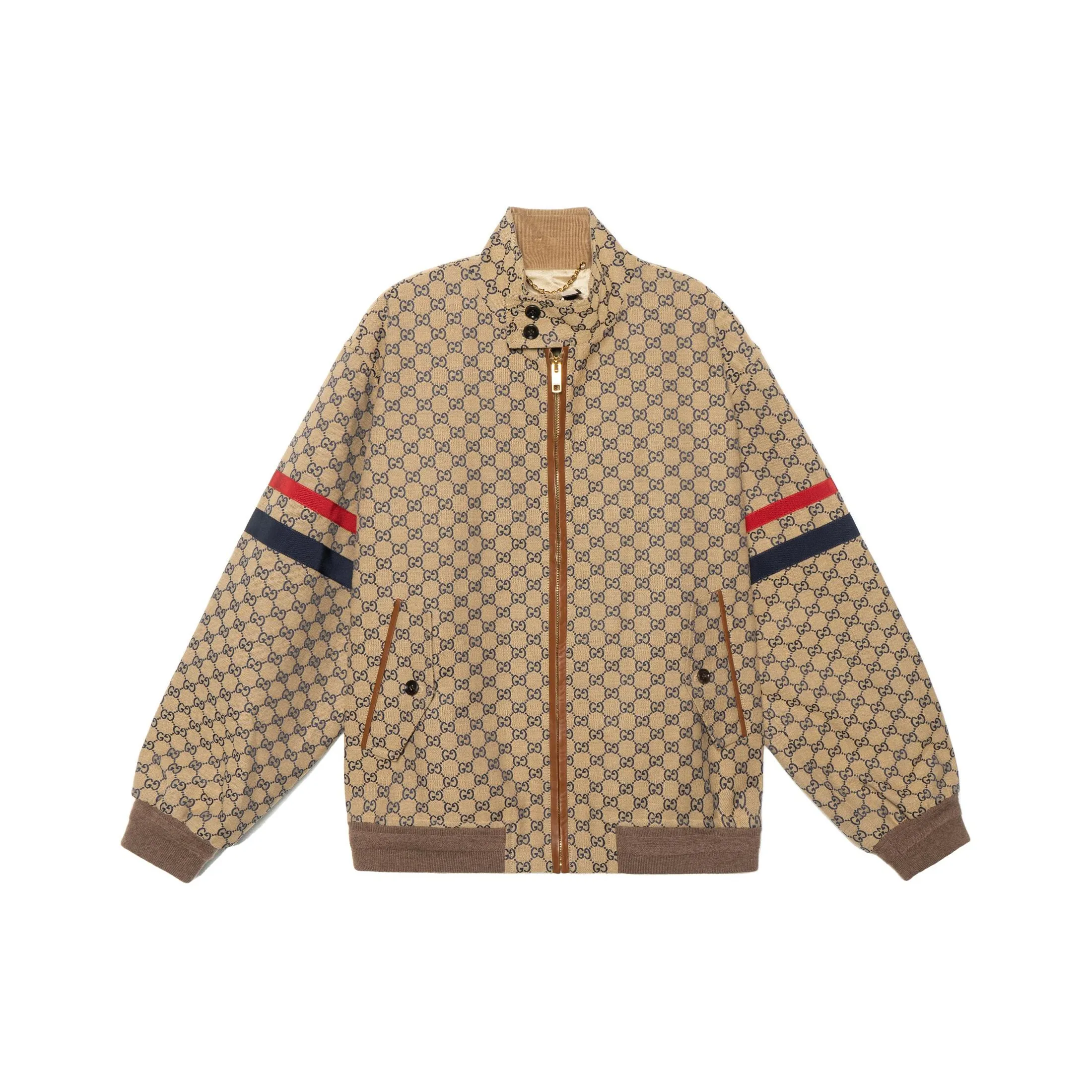 GUCCI Gg Cotton Canvas Bomber Jacket