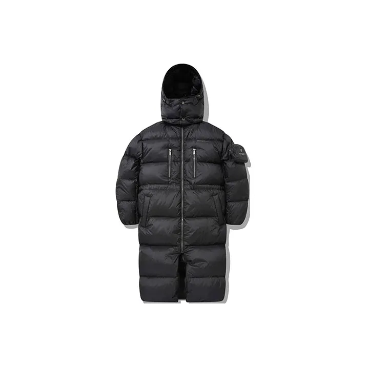 BEENTRILL Однотонный с капюшоном LONG DOWN JACKET Унисекс