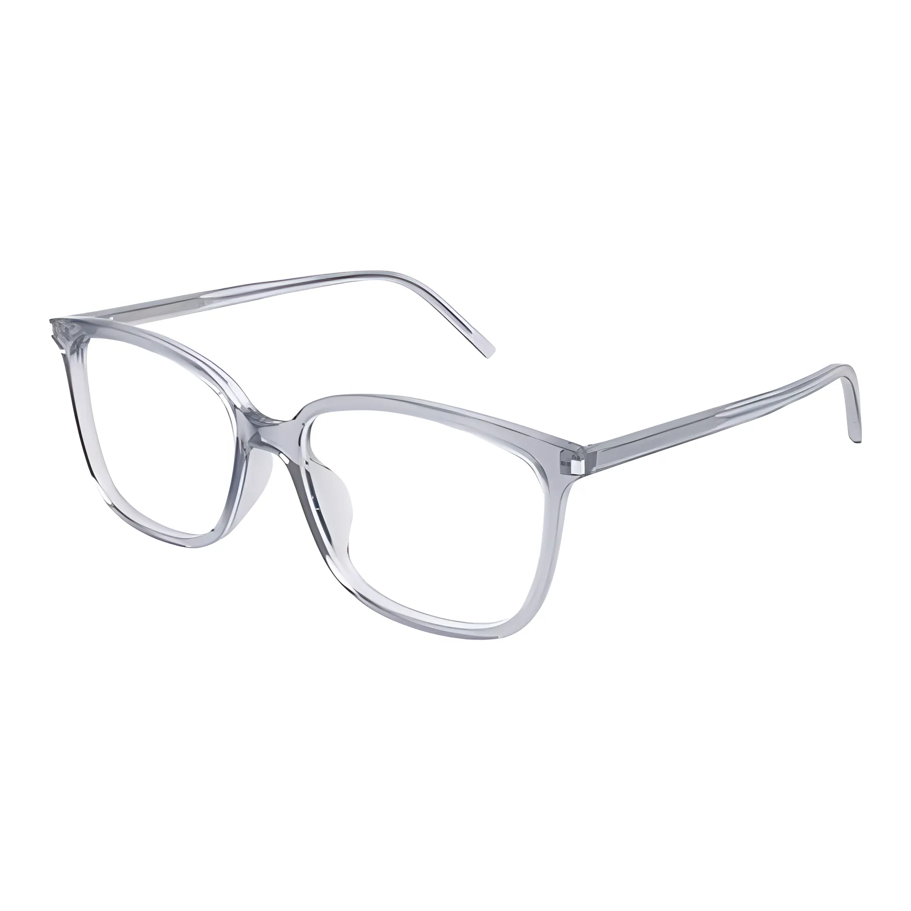 SAINT LAURENT Plate Frame Irregular Shape Eyeglass Frames Women's Transparent