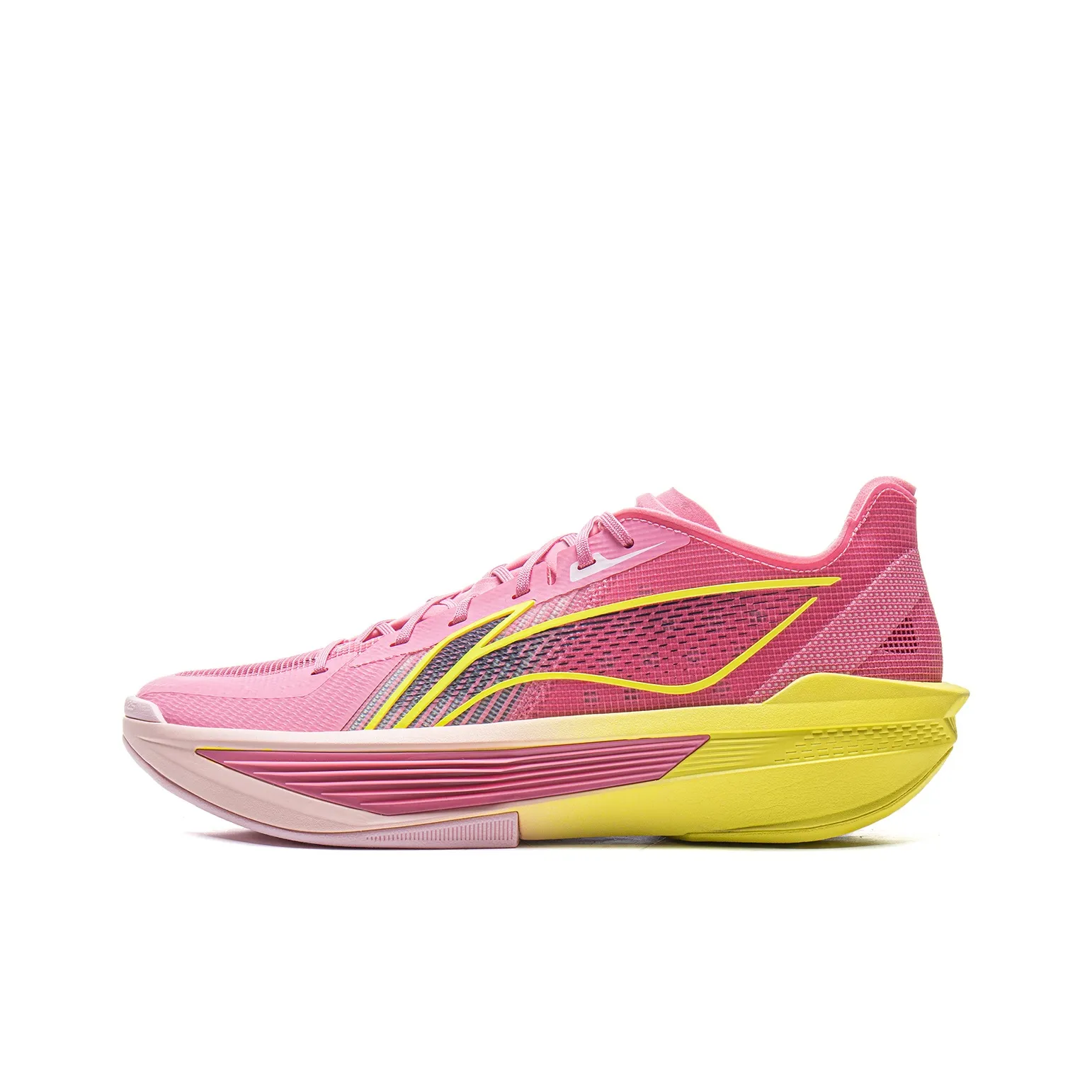 LiNing ULTRALIGHT Cushioning, Slip Resistant, Abrasion Resistant, Rebound Grip Low Top Basketball Shoes Men's Pink