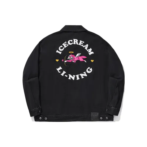 LINING Черный Унисекс Джинсовые куртки
