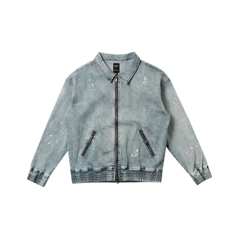 XMXX SUPPLY x Fairplay Denim Jacket Men's Distressed Color