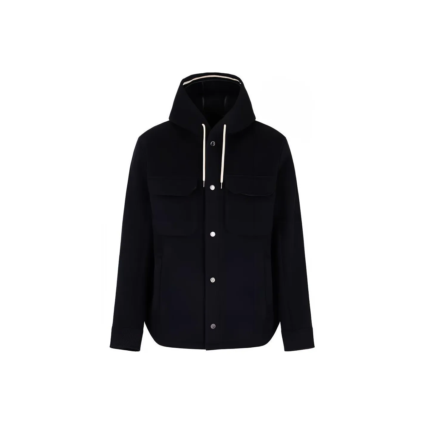 EMPORIO ARMANI Hooded Virgin Wool Shirt Jacket