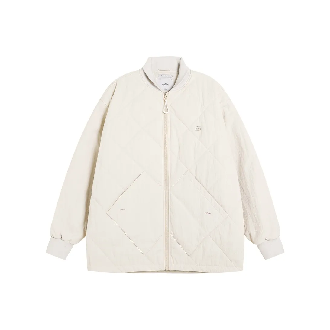 TIKIMOMOKA Solid Color Lapel Loose Fit Puffer Jacket Unisex