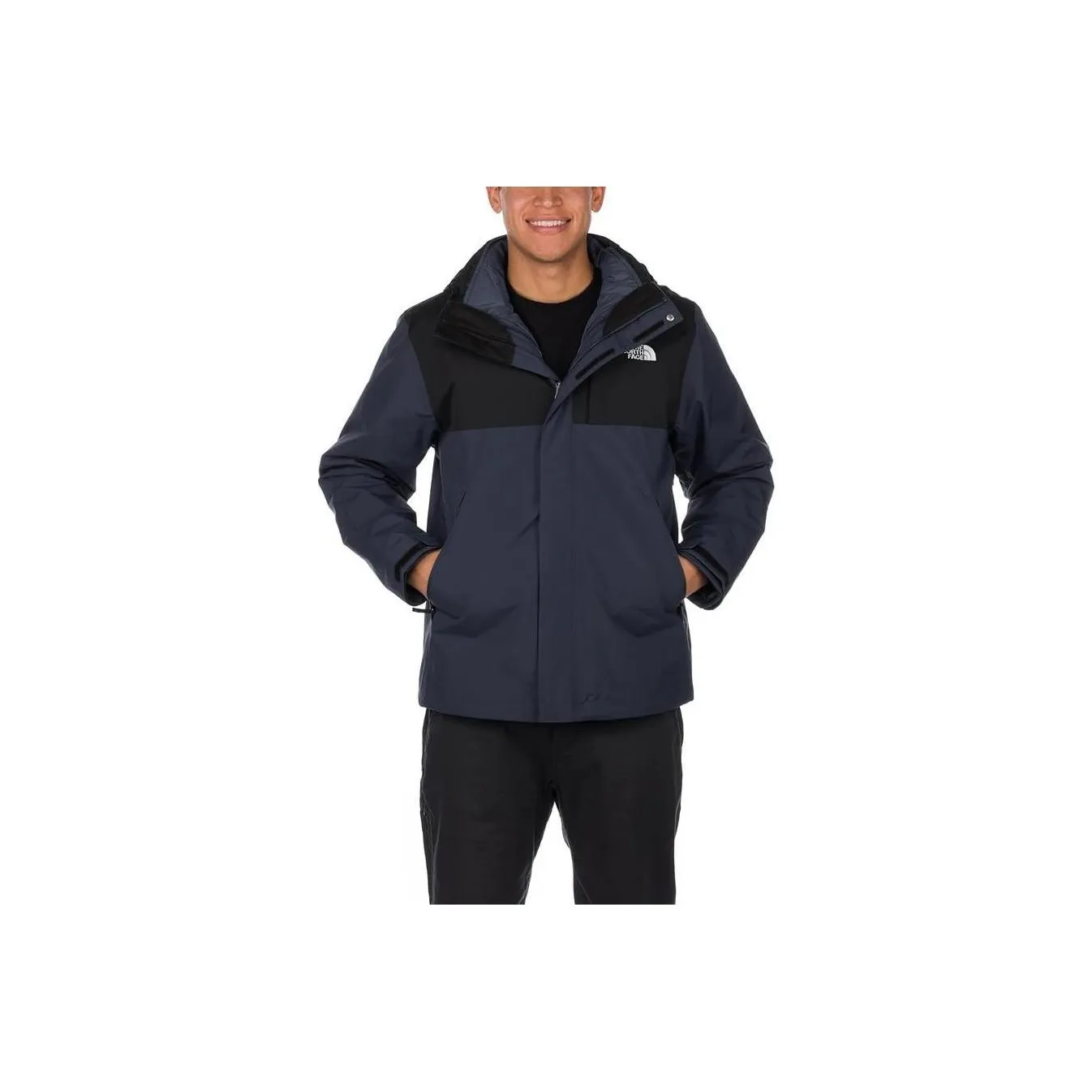 THE NORTH FACE Lone Peak Triclimate 2 Outdoor Hiking Waterproof And Windproof Windbreaker Jacket Men's Blue