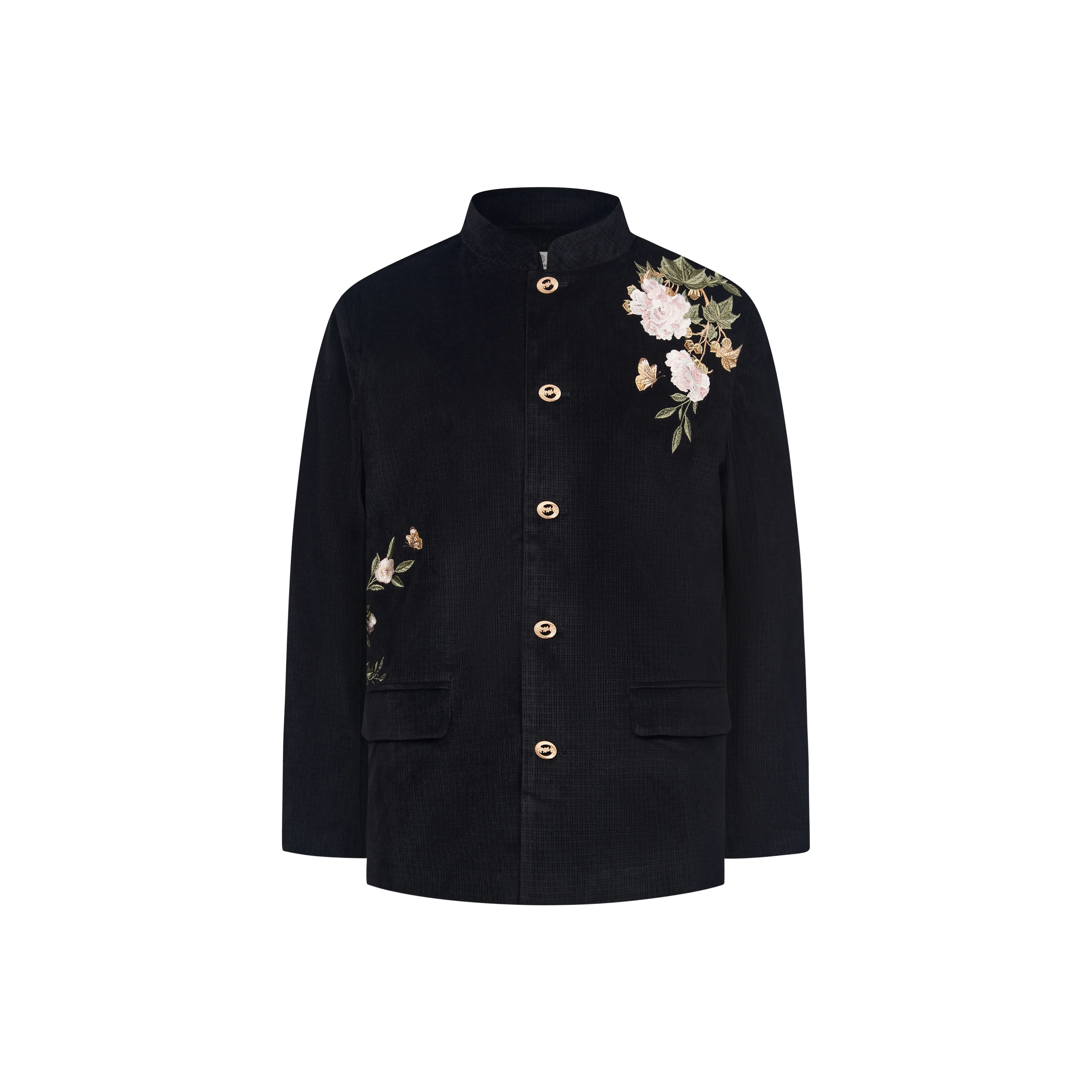 CNEW Stand Collar Metal Buckle Business Suit Unisex