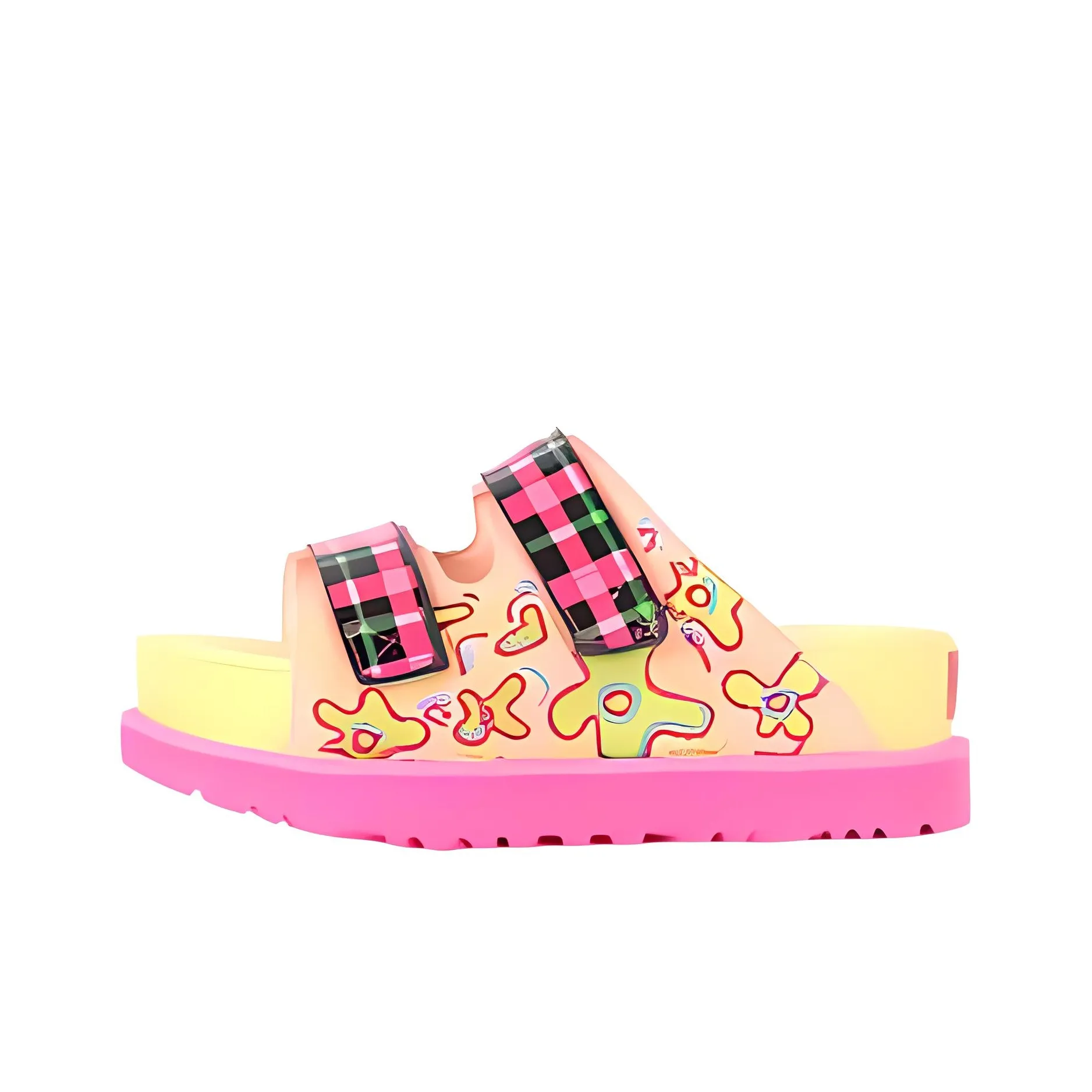 SHUTING QIU Hi Slide x UGG Слипоны Женские Бежево-розовый