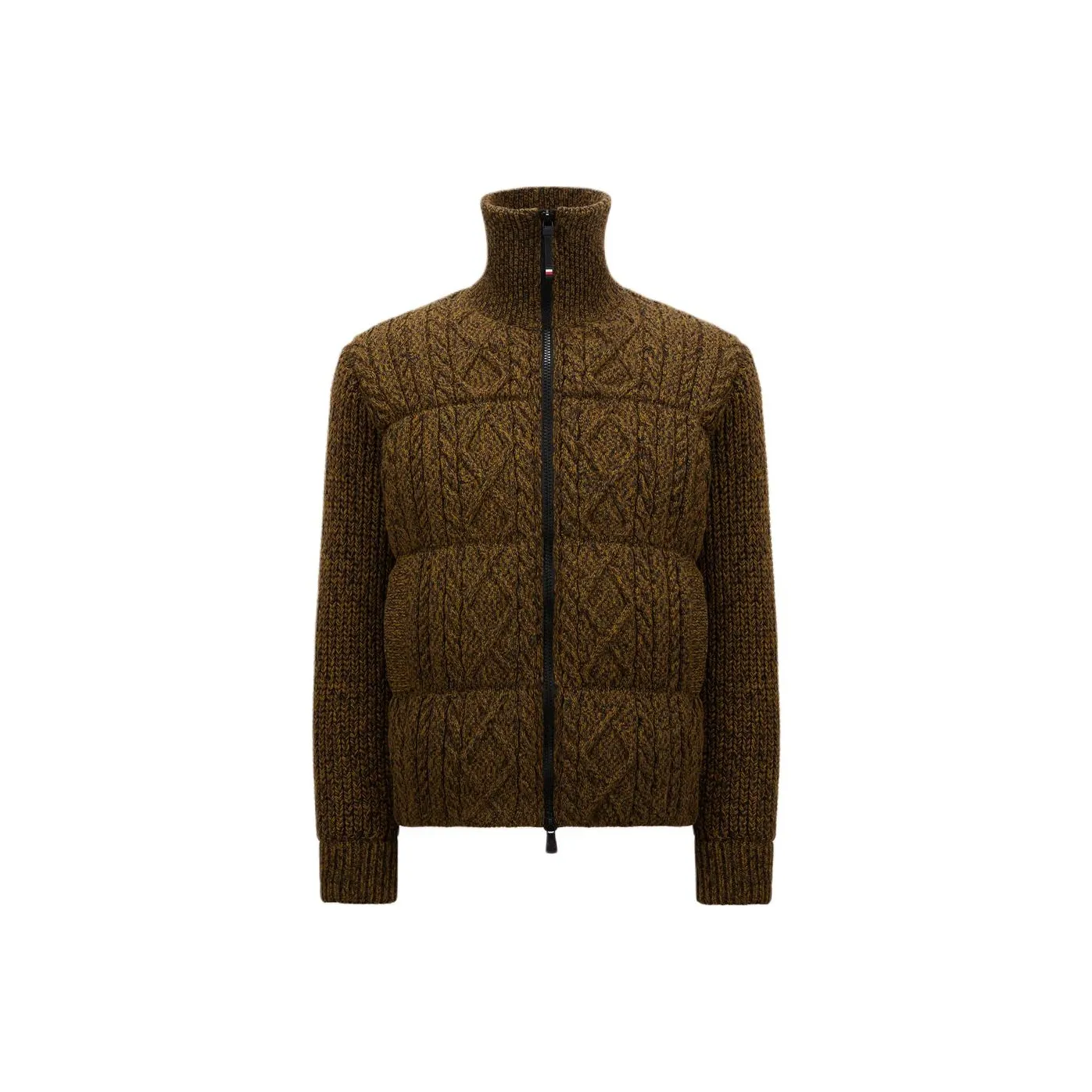 Moncler Wool Short Down Jacket Down Jacket Men's Brown