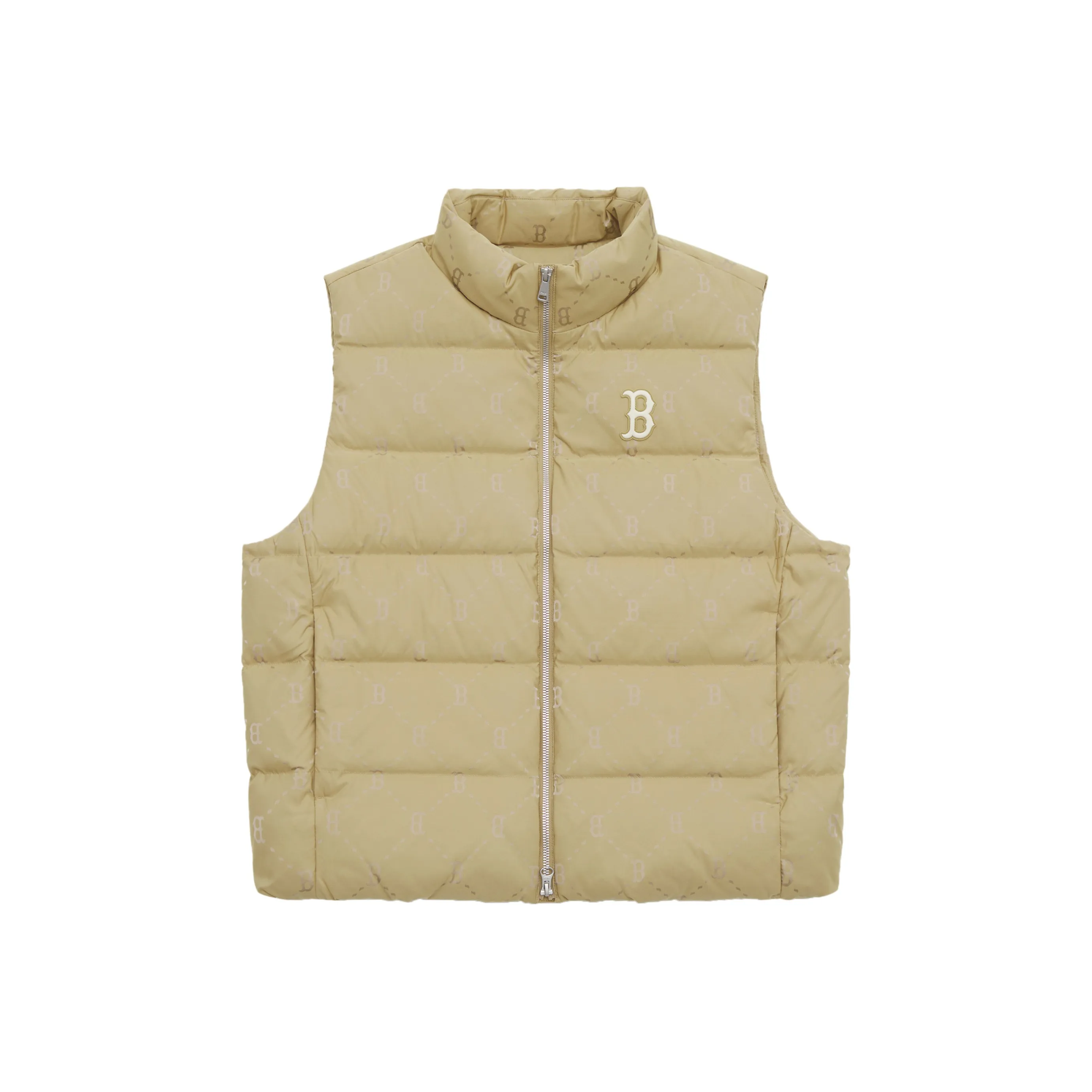 MLB MONOGRAM Collection Boston Red Sox 24FW Down Vests Unisex Light Beige