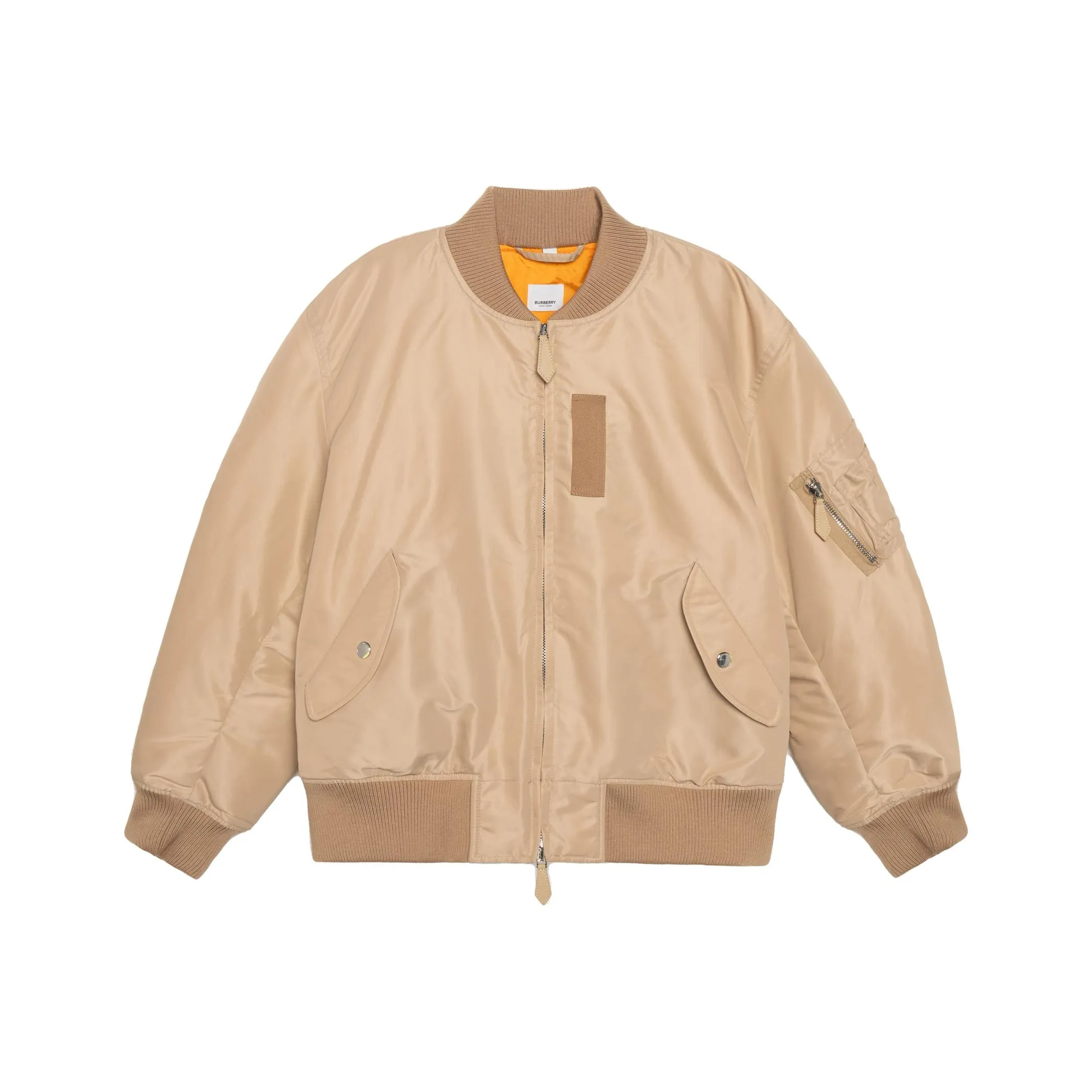 Burberry Logo Print Bomber Jacket