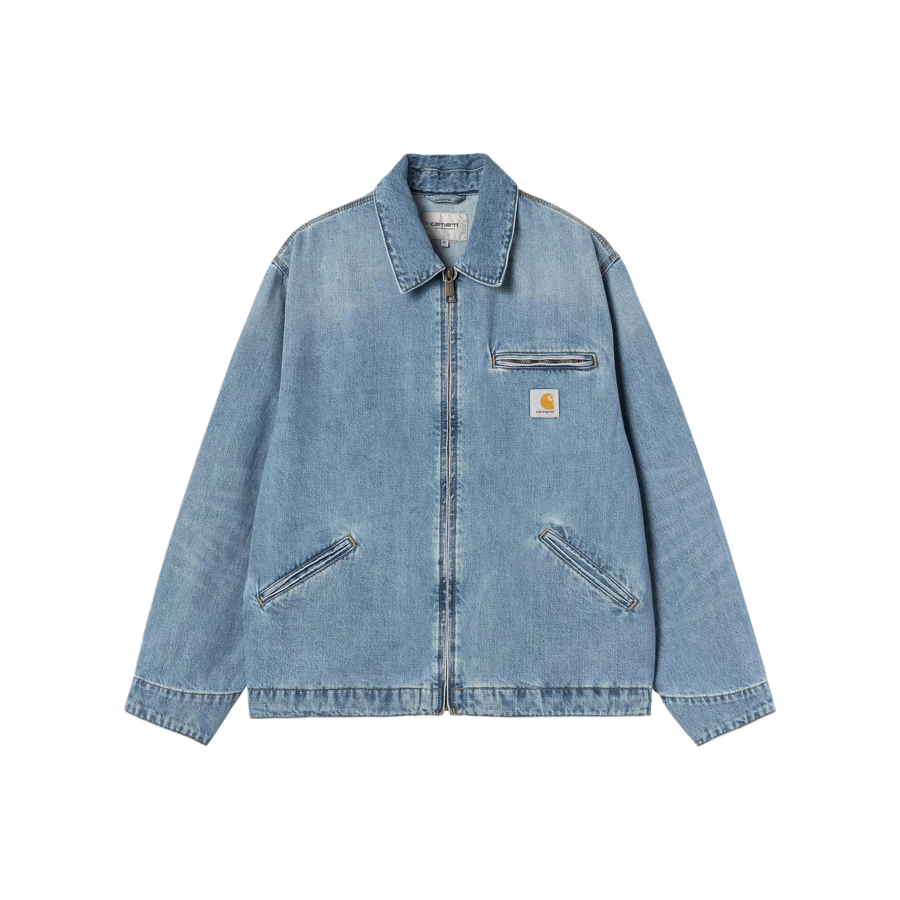 Carhartt WIP SS25 OG Detroit Куртка Джинсовая Куртка Мужская Светло-Синяя