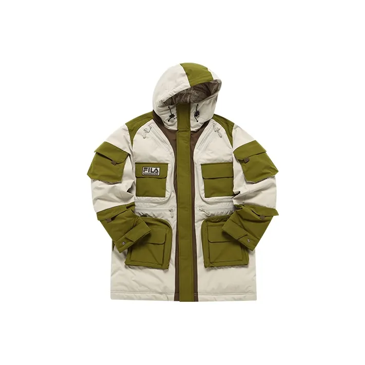 FILA FUSION x White Mountaineering Down Jacket Winter Men's Skin Gray