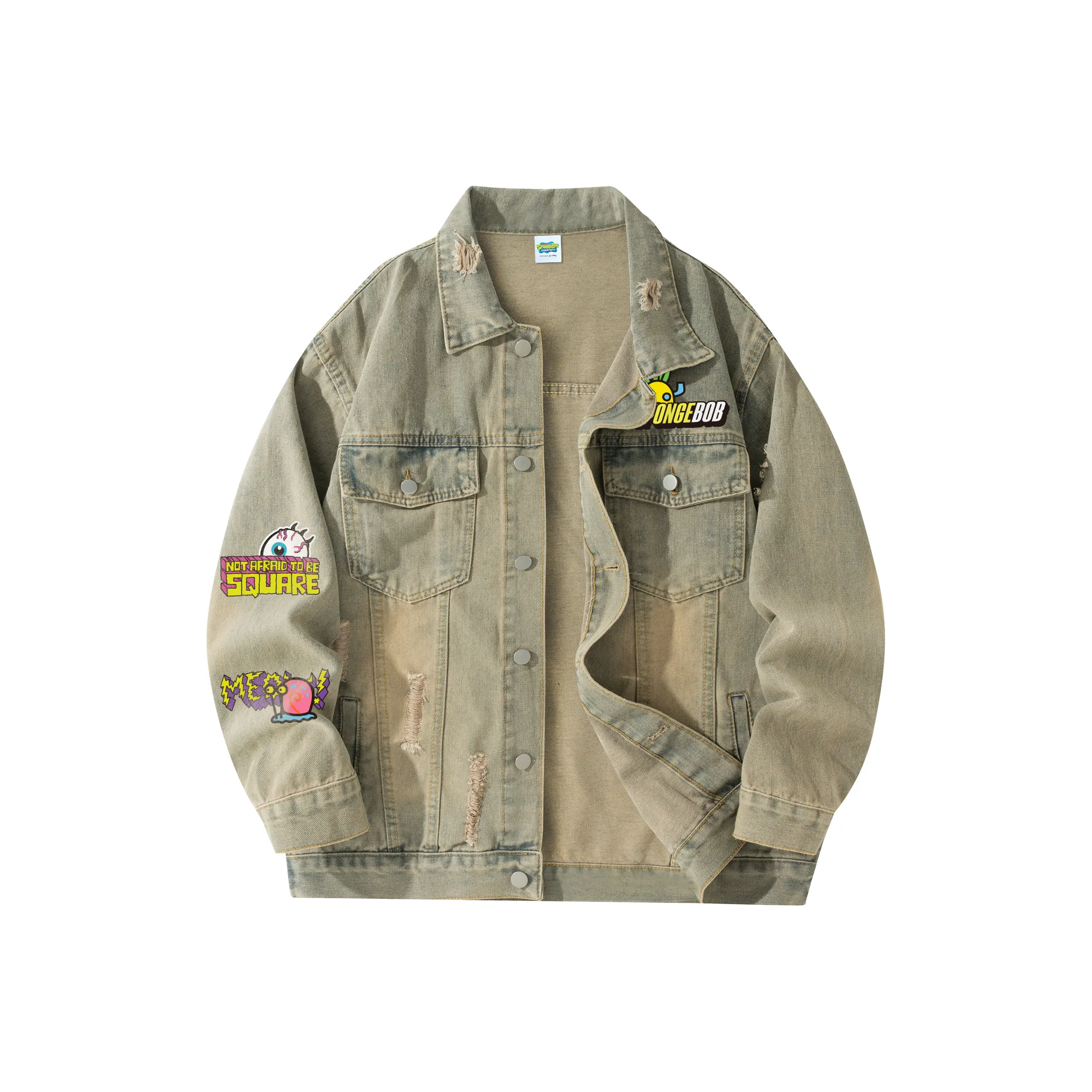 SPONGEBOB SQUAREPANTS Деним Куртка Унисекс