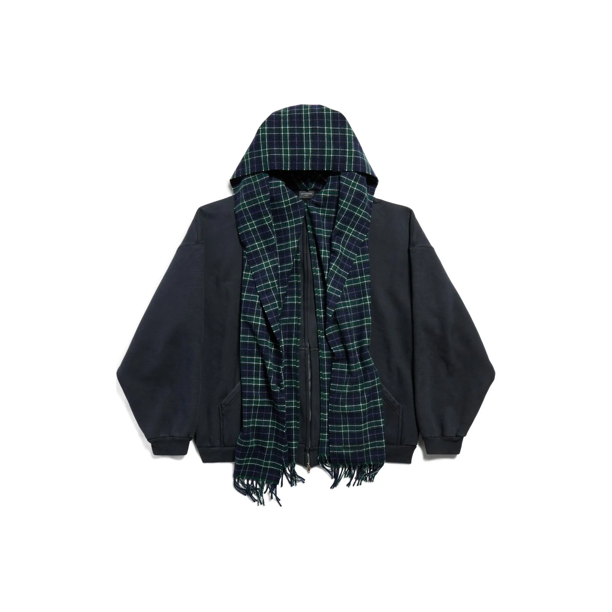 Balenciaga Scarf Zip Up Hoodie