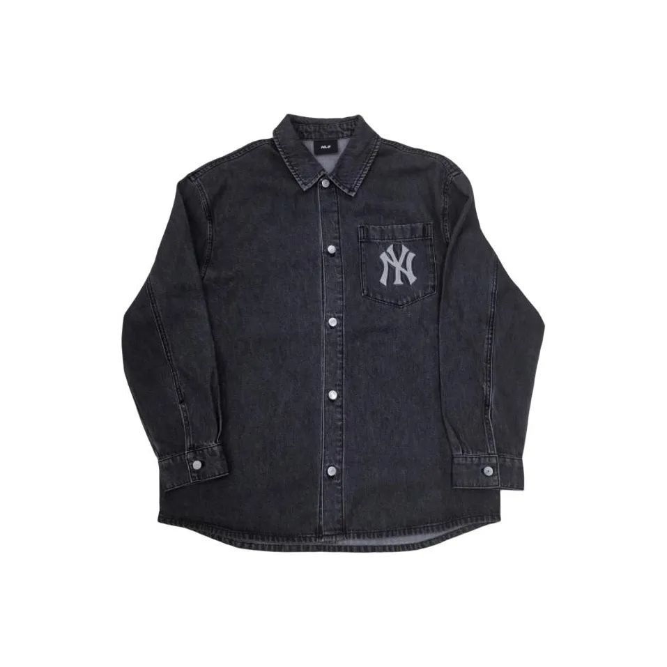 MLB Нью-Йорк Янкис Черная унисекс джинсовая куртка