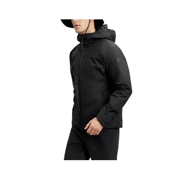 FILA Windbreaker Jackets Men Pitch Black