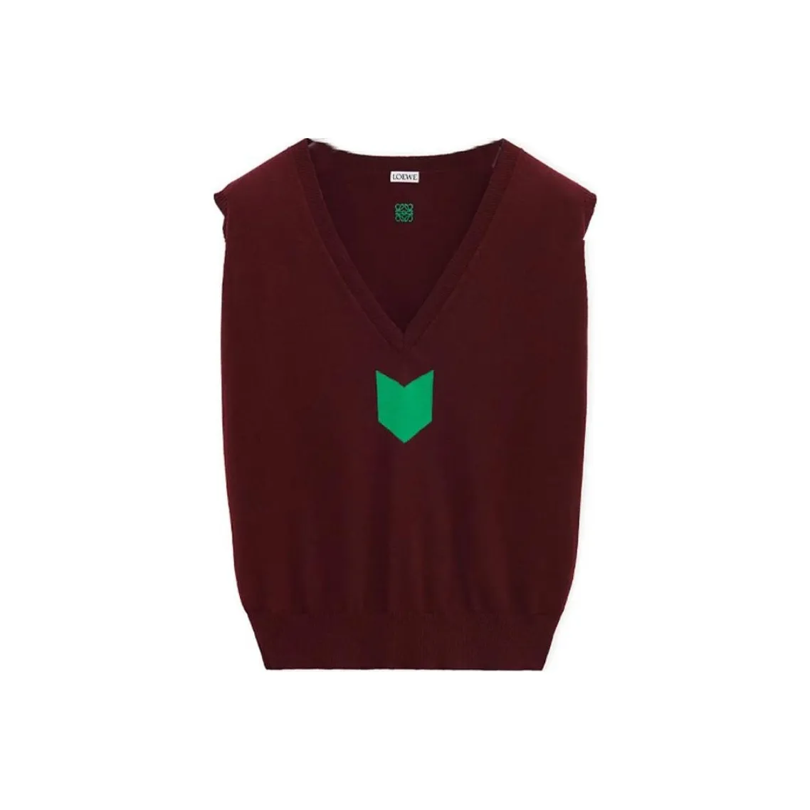 LOEWE FW24 Vest Men's Burgundy Red