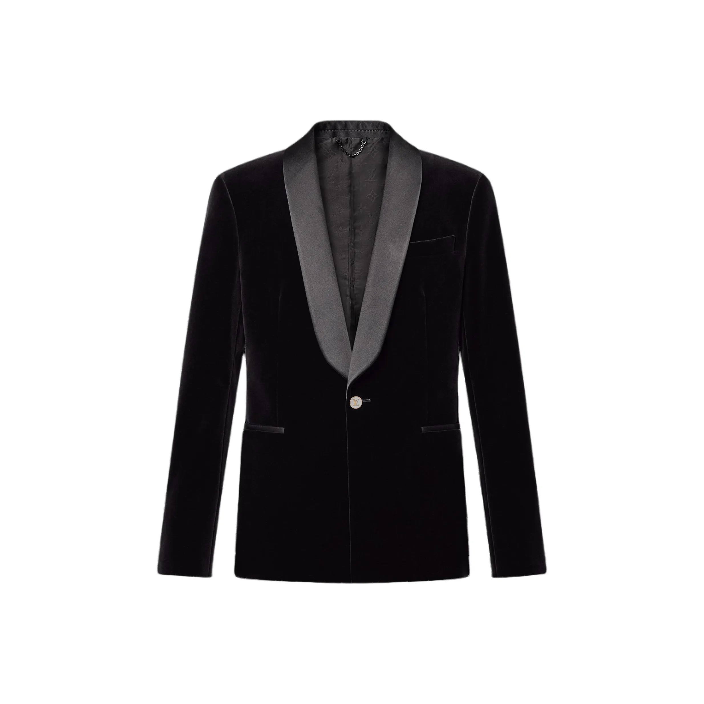 LOUIS VUITTON Single Breasted VeLOUIS VUITTONet Tuxedo Jacket