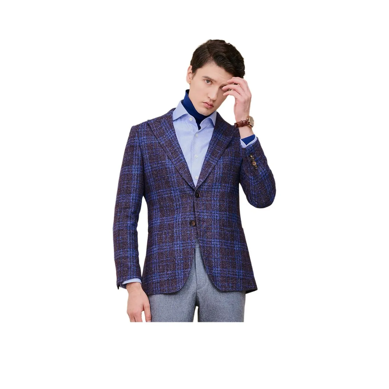 JODOLL Бизнес-костюм мужской фиолетовый