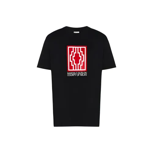 marcelo burlon Черная Мужская Рубашка