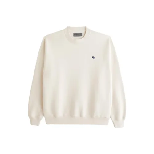 Abercrombie＆Fitch Молочный белый Унисекс Свитшоты