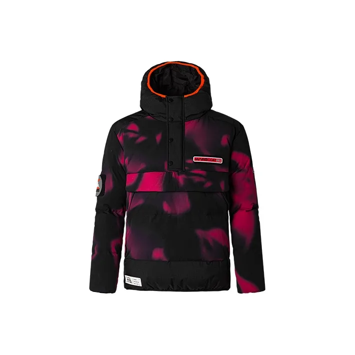 KAPPA Colorblock Letter Hooded Down Jacket Unisex