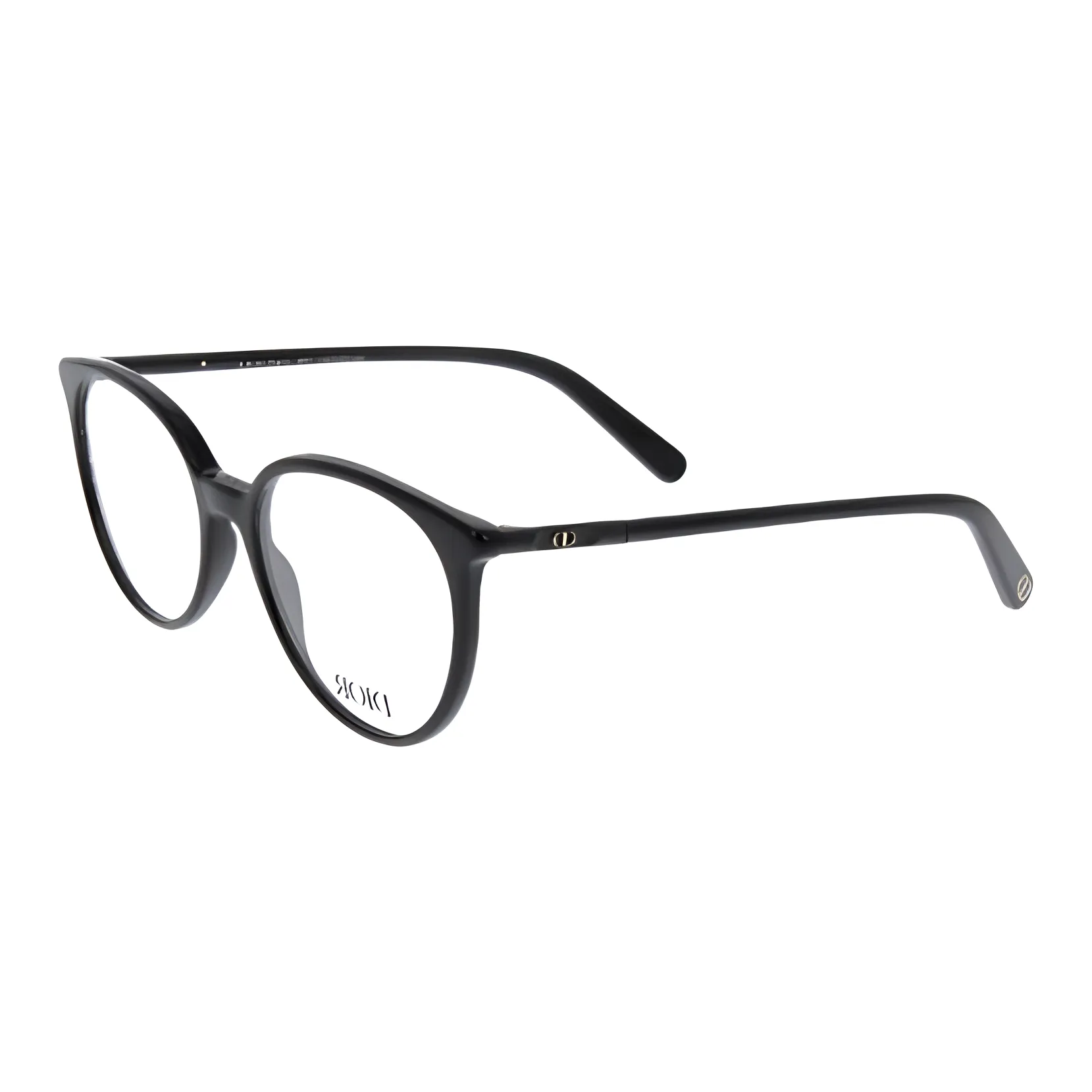 DIOR Ацетат Овальные Оправы для Очков Унисекс Черный