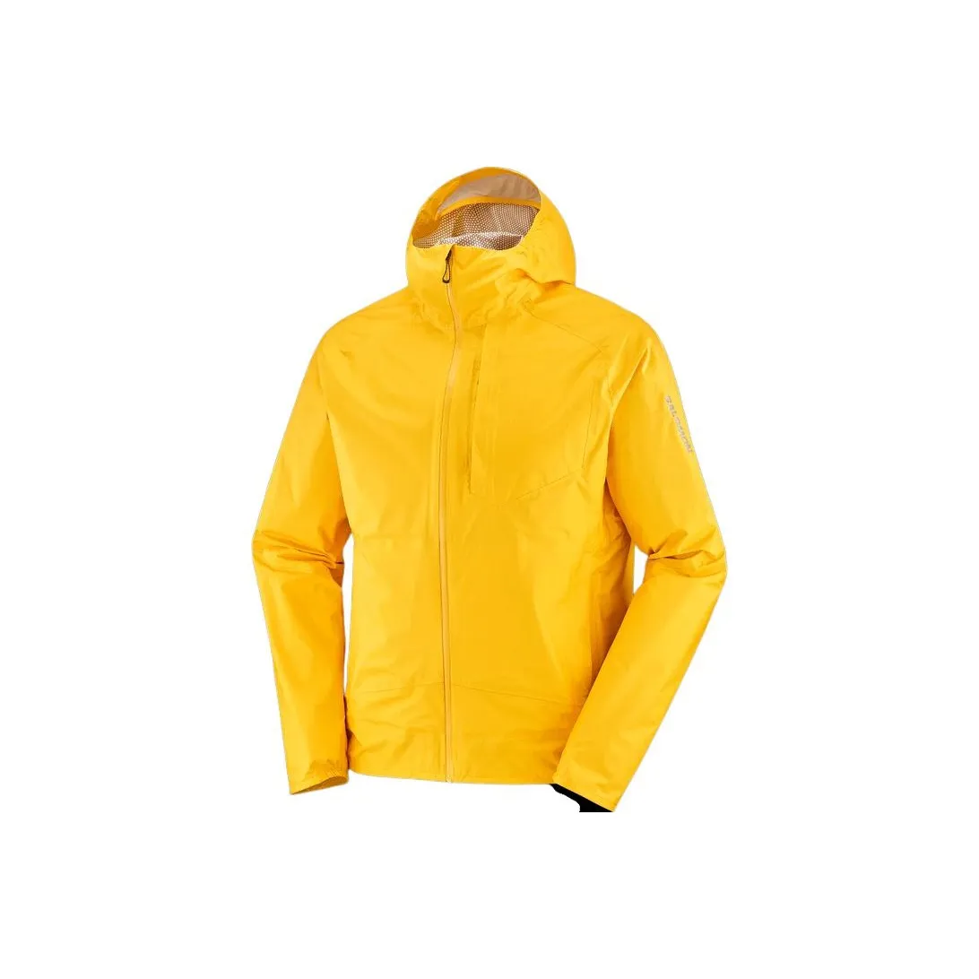 SALOMON Waterproof Windbreaker Jacket Men's Yellow