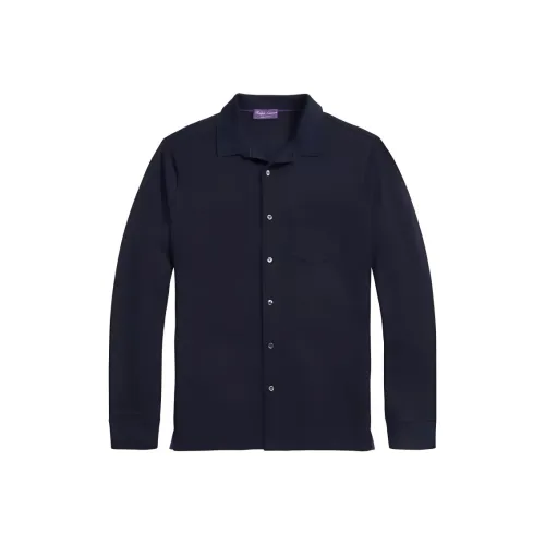 Ralph Lauren Purple Label Мужские рубашки морского синего цвета