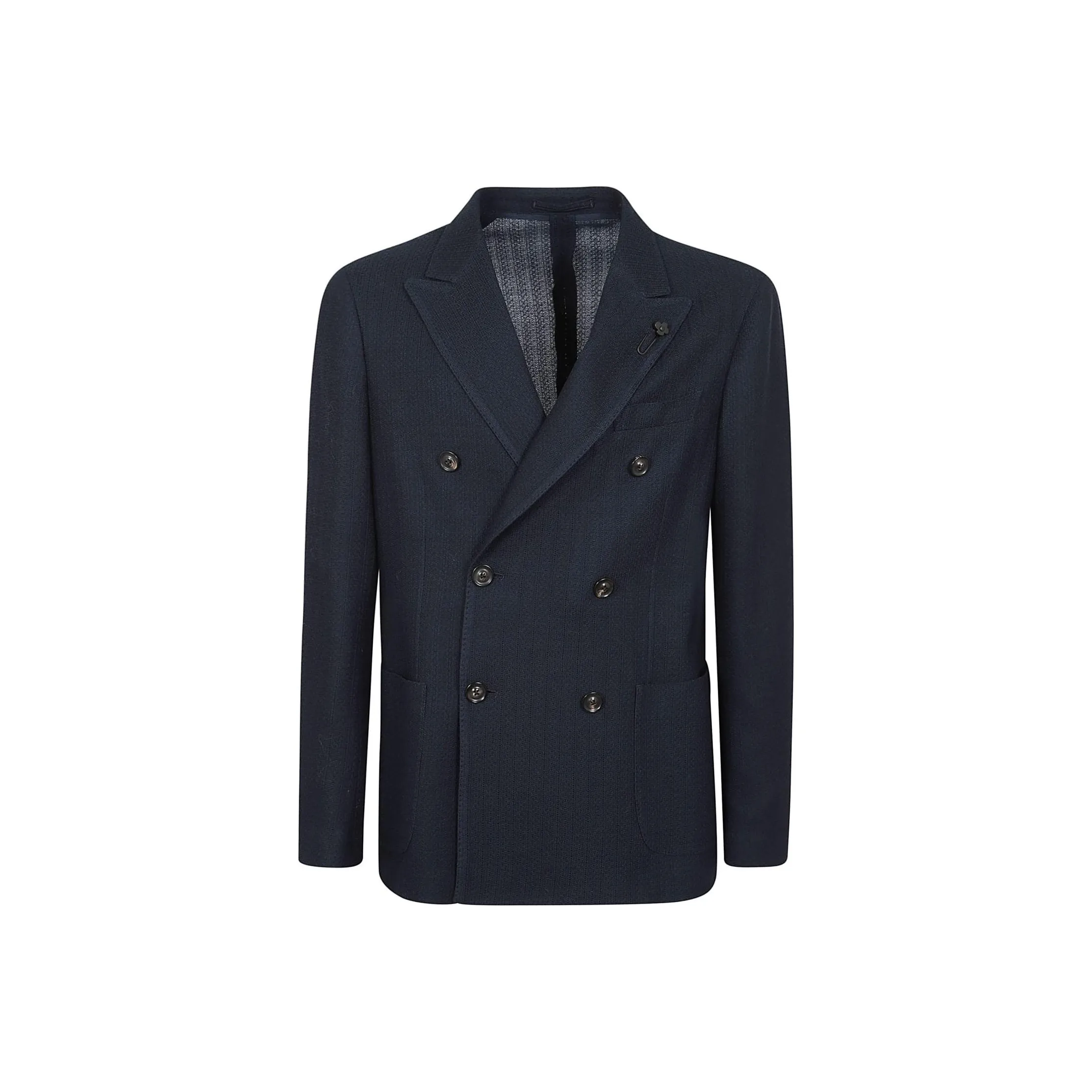 LARDINI Brooch detail Double breasted Blazer