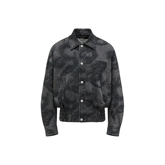 Feng Chen Wang Denim Jacket Unisex Dark Gray Feng Chen Wang Деним Куртка Унисекс Темно-Серый