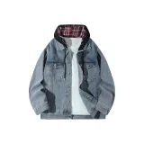 블루 데님 (블랙 체크 후드-K709)