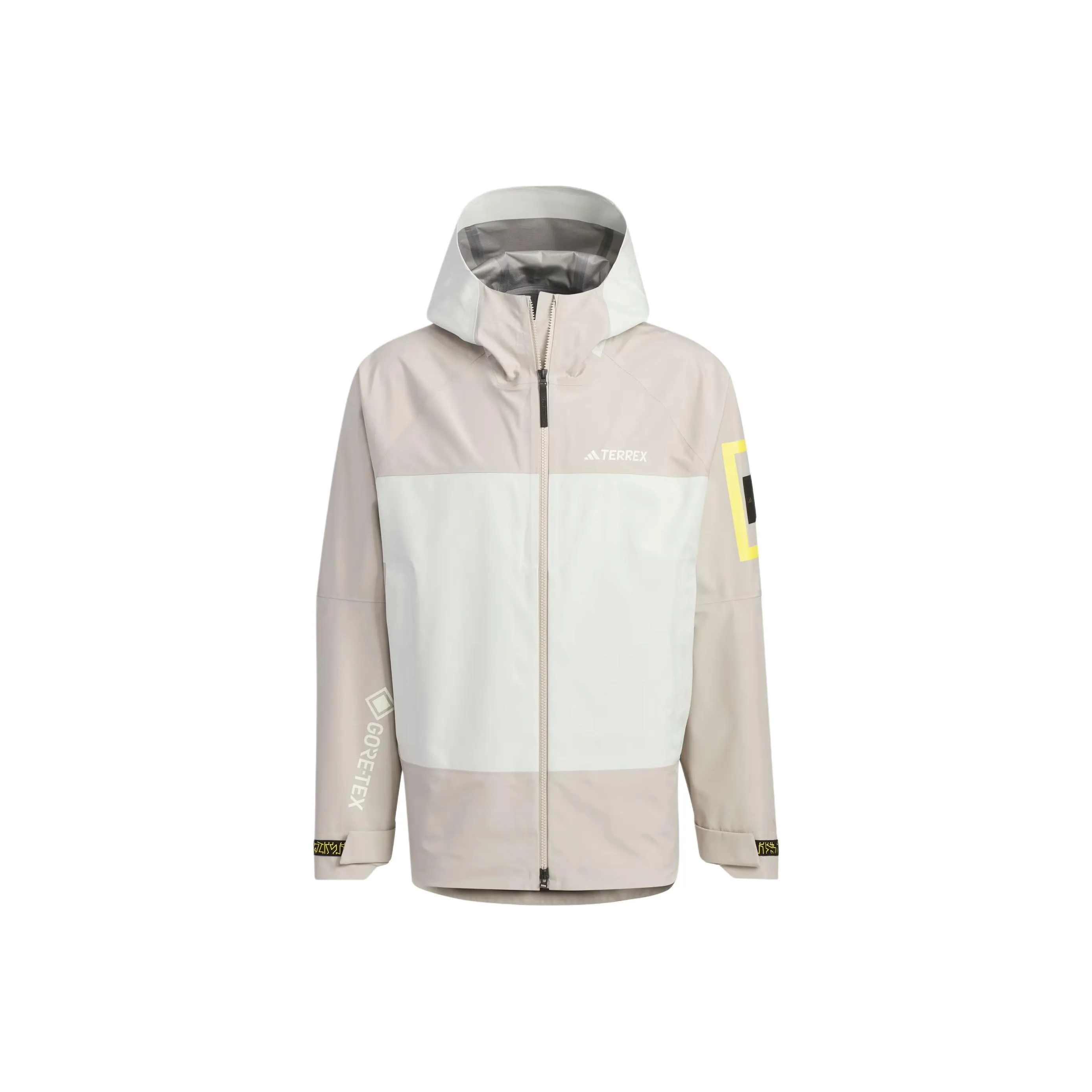 Adidas x NATIONAL GEOGRAPHIC Waterproof And Windproof Windbreaker Jacket Men's Light Umber