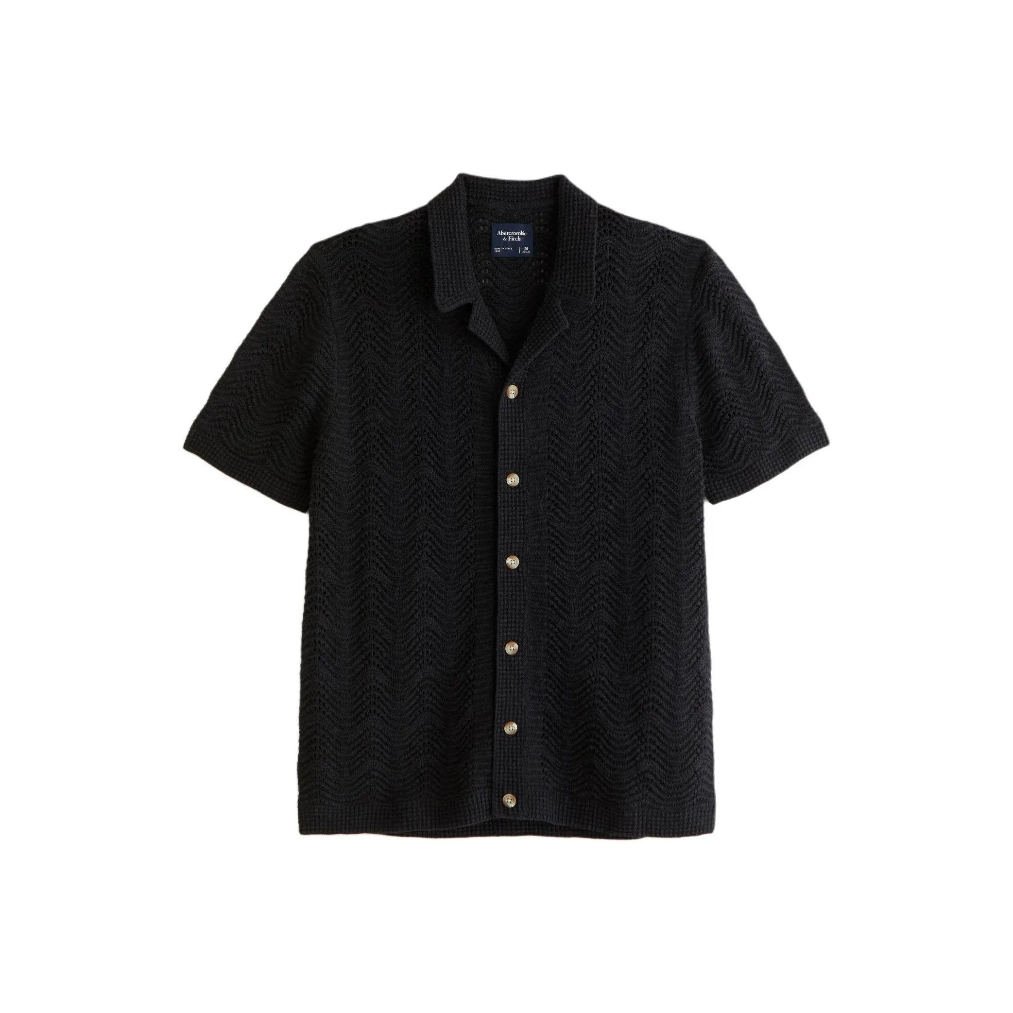 Abercrombie＆Fitch Поло Мужское Черное