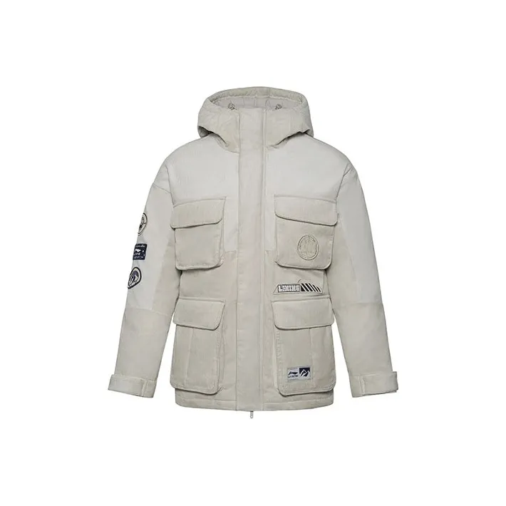 LINING Sports Trend Series Пуховик Зимний Мужской Blossom Blossom Желтый Серый