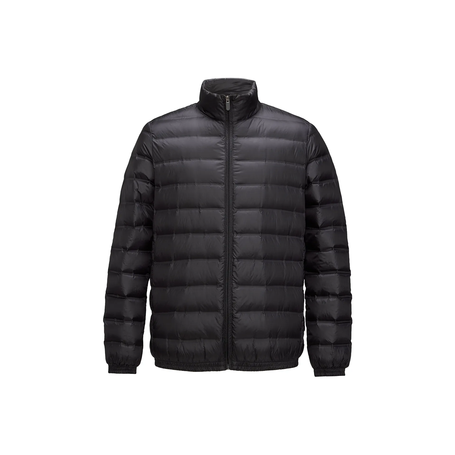 CAT Однотонный Воротник-стойка Тонкий Короткий Пуховик Унисекс