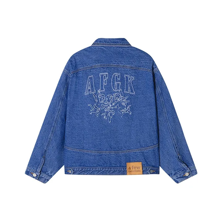 AFGK Denim Jackets Unisex Blue