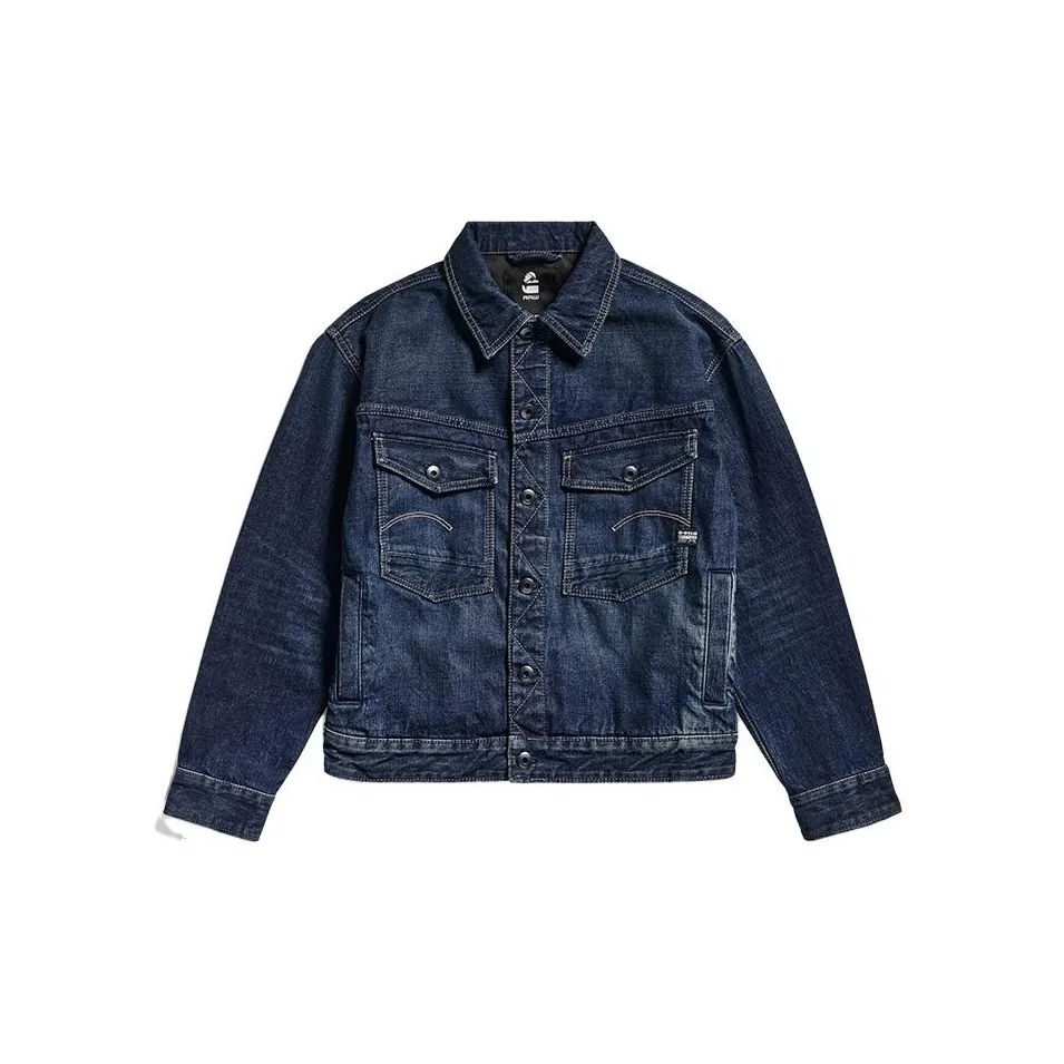 G STAR RAW Denim Jacket Men's Worn Himalaya Blue