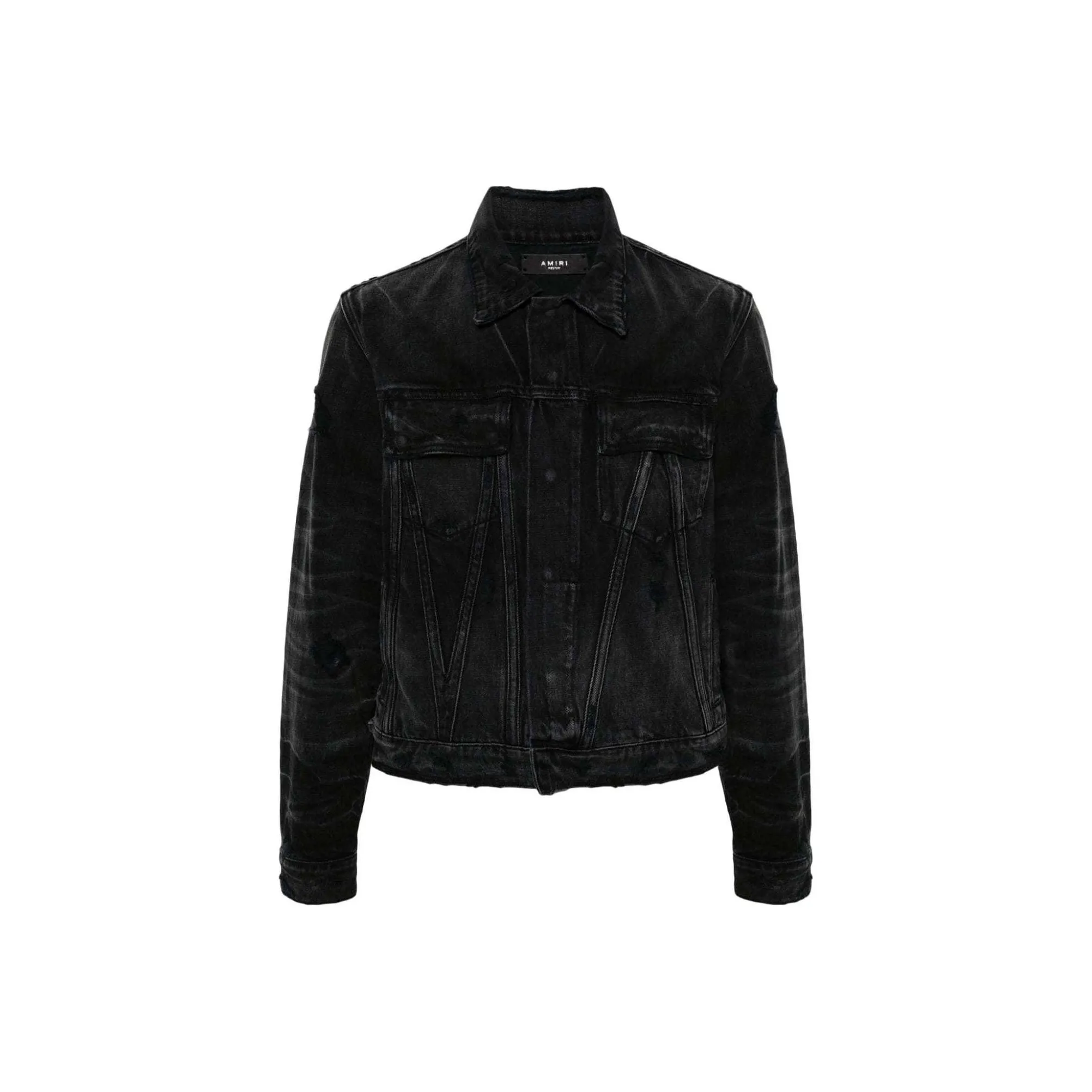 AMIRI Faded Panelled Denim Jacket