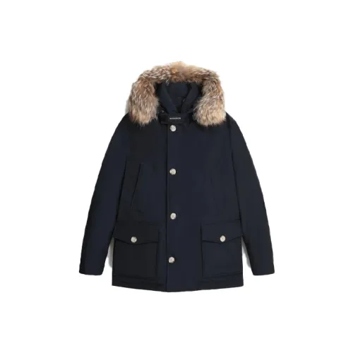 WOOLRICH Melton Синий Мужские Пуховики