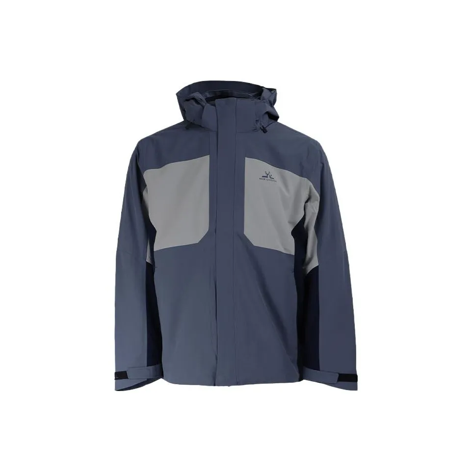 MOBI GARDEN Waterproof Windbreaker Jacket Men's Cool Gray Blue