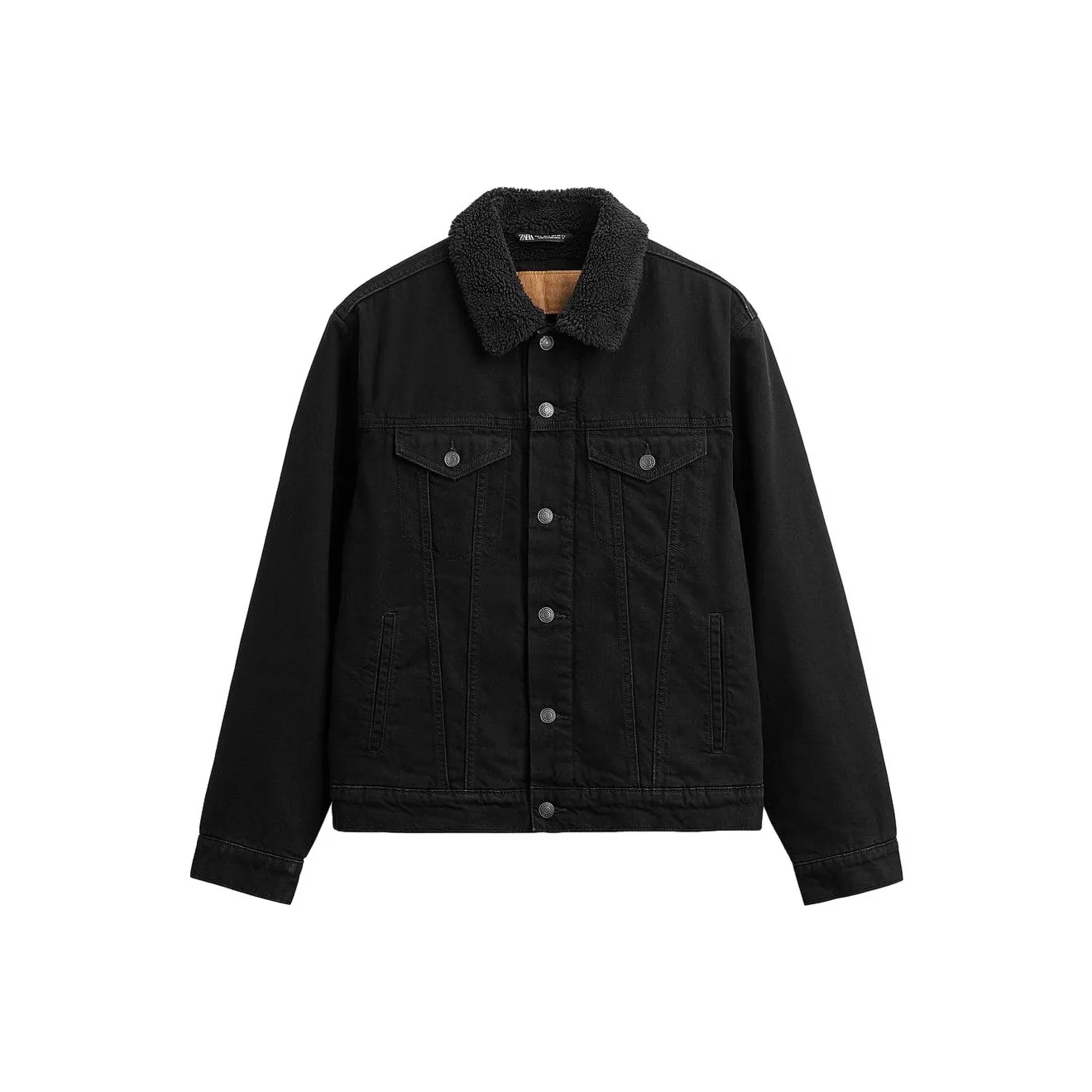 ZARA Denim Jackets Men's Black