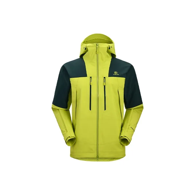 KAILAS Hooded Windbreaker Jacket Men's Lime Green/turquoise Green