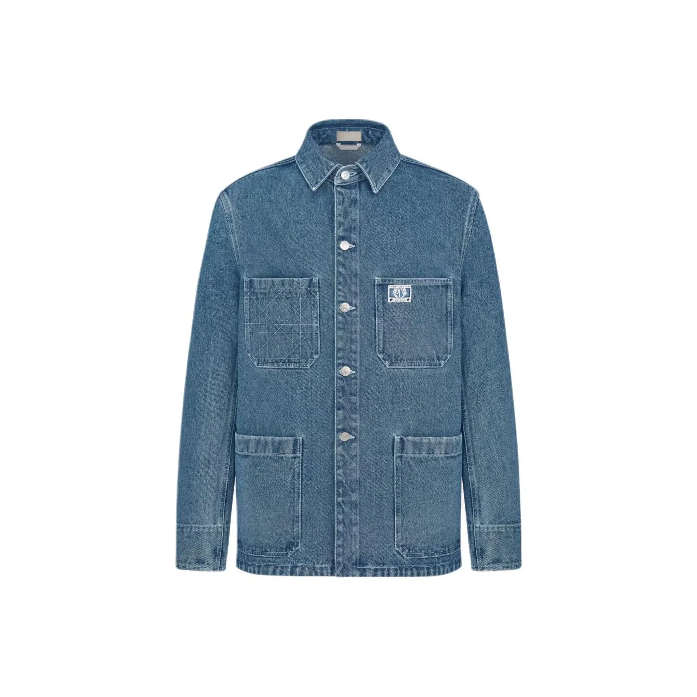 DIOR Logo Embroidered Denim Overshirt