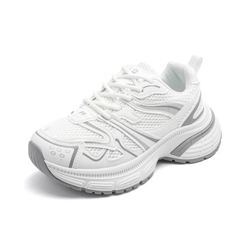 PAUL FRANK Slip-resistant и дышащий низкий топ кроссовки с толстой подошвой женские белые серые