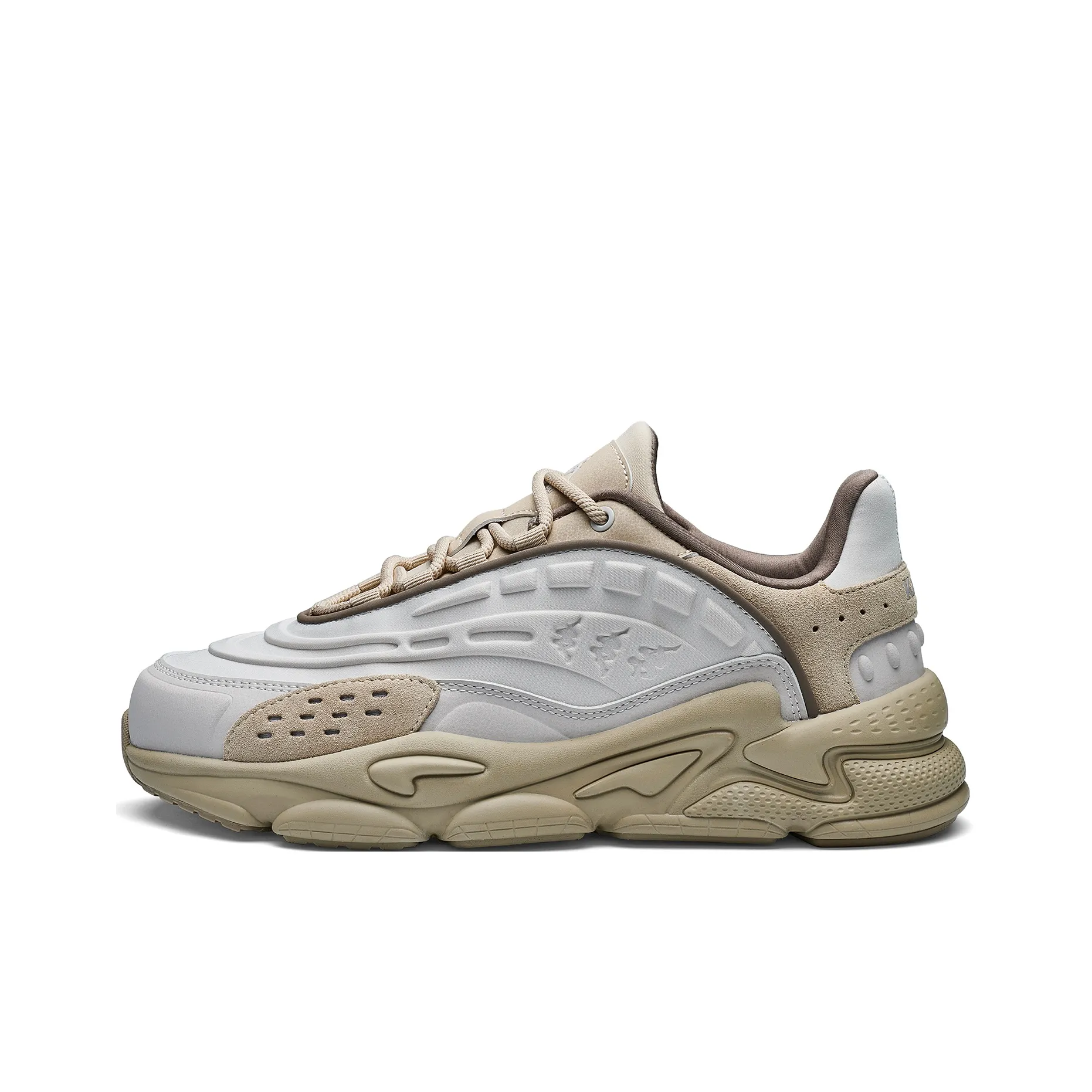 Kappa Anti-Slip Wear-Resistant Low-Top Chunky Sneakers Men's Beige