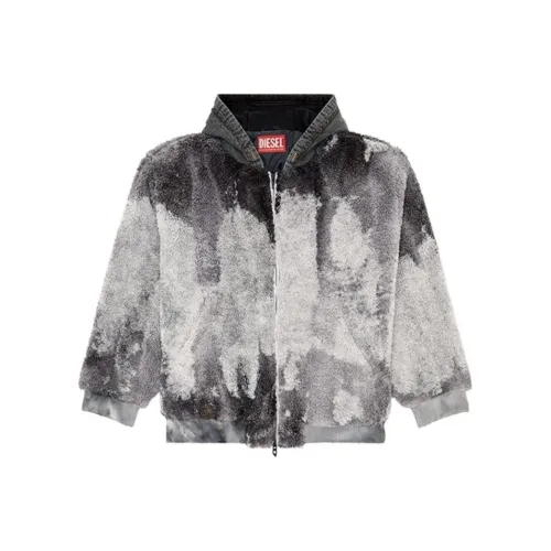 DIESEL Черный/Белый Мужские Куртки