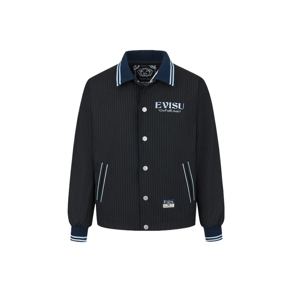 EVISU Куртки и Пальто Мужские Черные Полосы