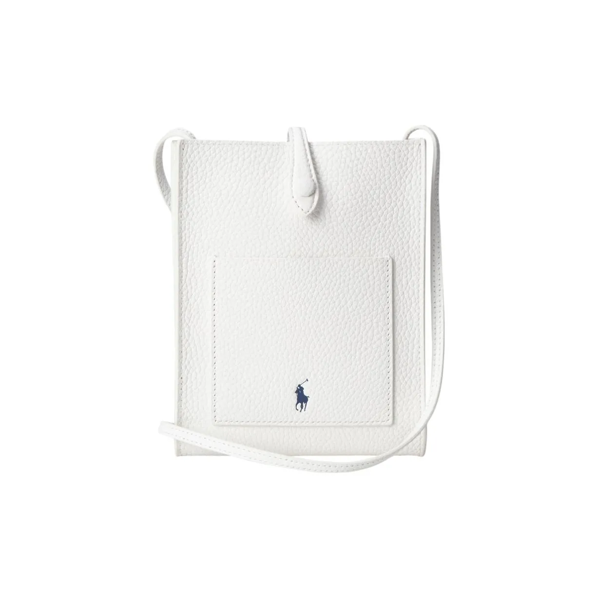 Polo Ralph Lauren Cow Leather Crossbody Bag, Shoulder Bag Women's Paper White